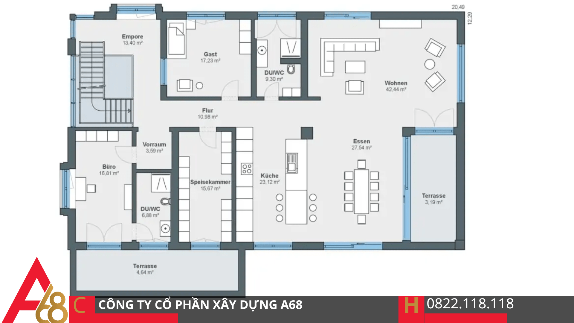 mẫu nhà hiện đại bên sườn dốc