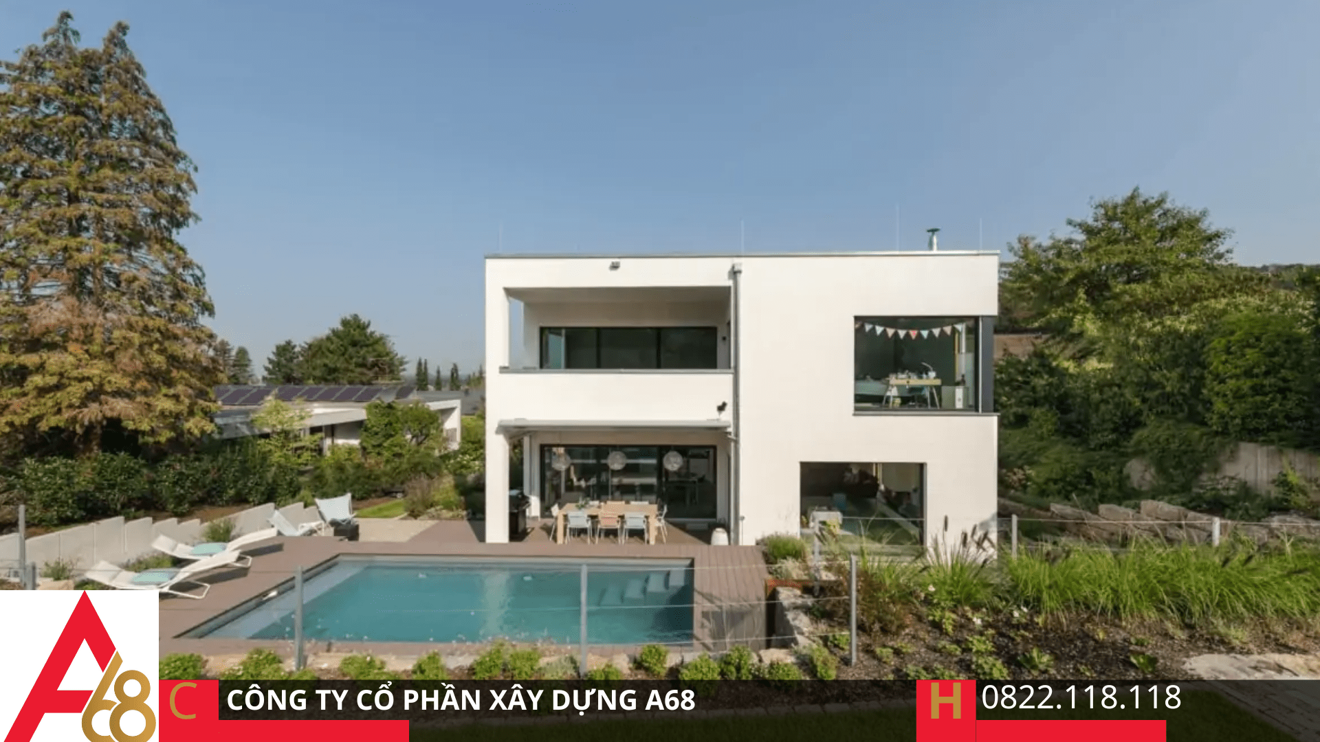 mẫu nhà hiện đại bên sườn dốc