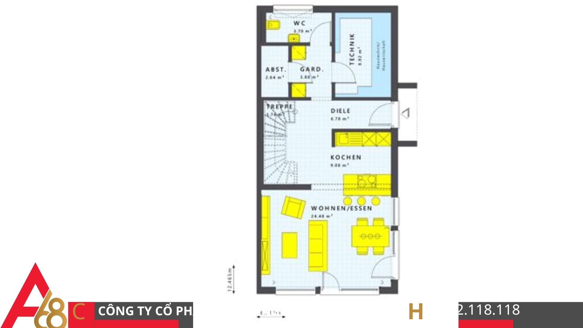 nhà liền kề 3 tầng giải pháp 125